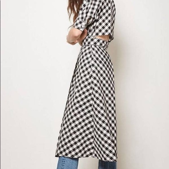 HABITUAL Gingham Wrap Midi DRess - Picture 2 of 8